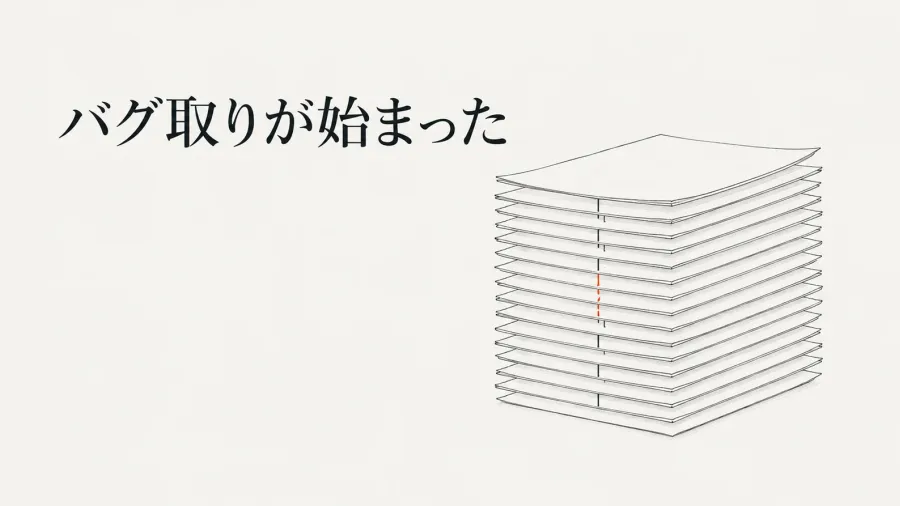 本を書き終えてから、バグ取りが始まった